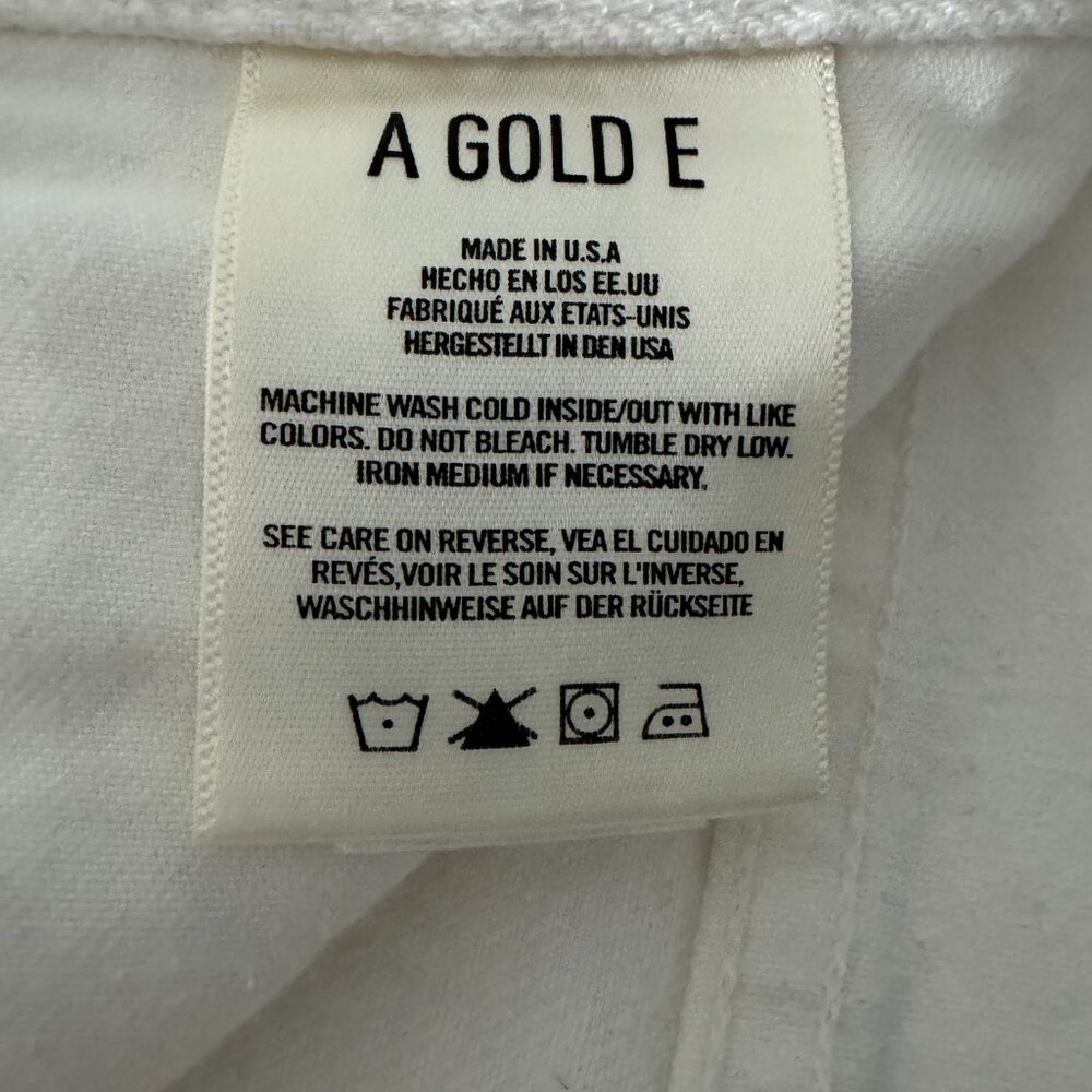Agolde White 90s Mid Rise Loose Fit Jeans Button Fly, Size 29 - Picture 16 of 17